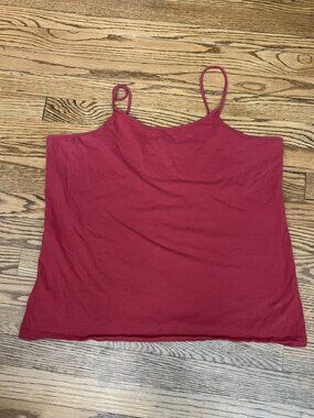Time and Tru Red Cami Tank Top XXXL (22) Soft Stretch Basic